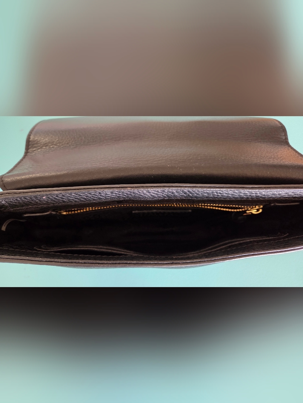 Tory Burch Black Pebbled Leather Chain Shoulder Bag - Picture 5 of 7